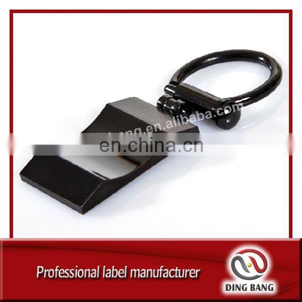 Wholesale Promotion Gifts & Crafts Custom Logo Accepted Simple & Classical Cheap Black Metal Male Keychain