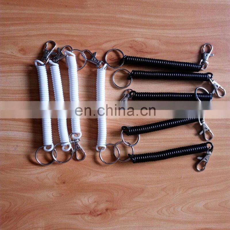plastic elastic spring key chain