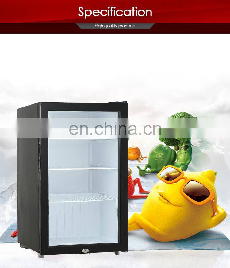 IS-SC-90 High-Efficiency Energy-Saving Black White Display Glass Cabinet Single Door Refrigerated Display Cabinet