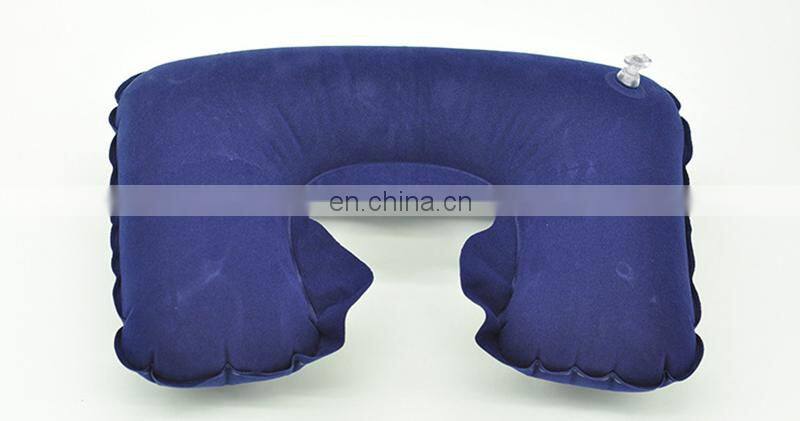 i@home Outdoor travel portable PVC flocked pillow travel inflatable u shaped neck pillow