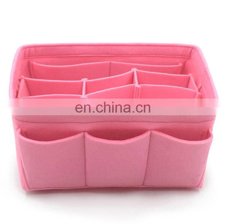 Extra Large Capacity Multi-function Felt Makeup Bag Organizer for Ladies and Travel