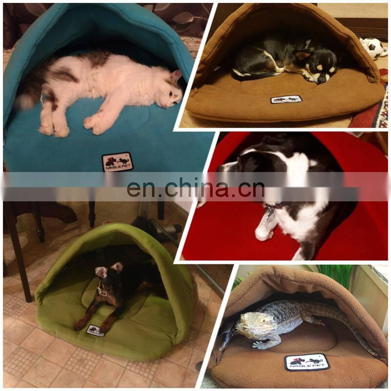 Soft Polar Fleece Dog Beds Winter Warm Pet Nest Bed Small Dog Kennel House Cats Sleeping Cave Bed