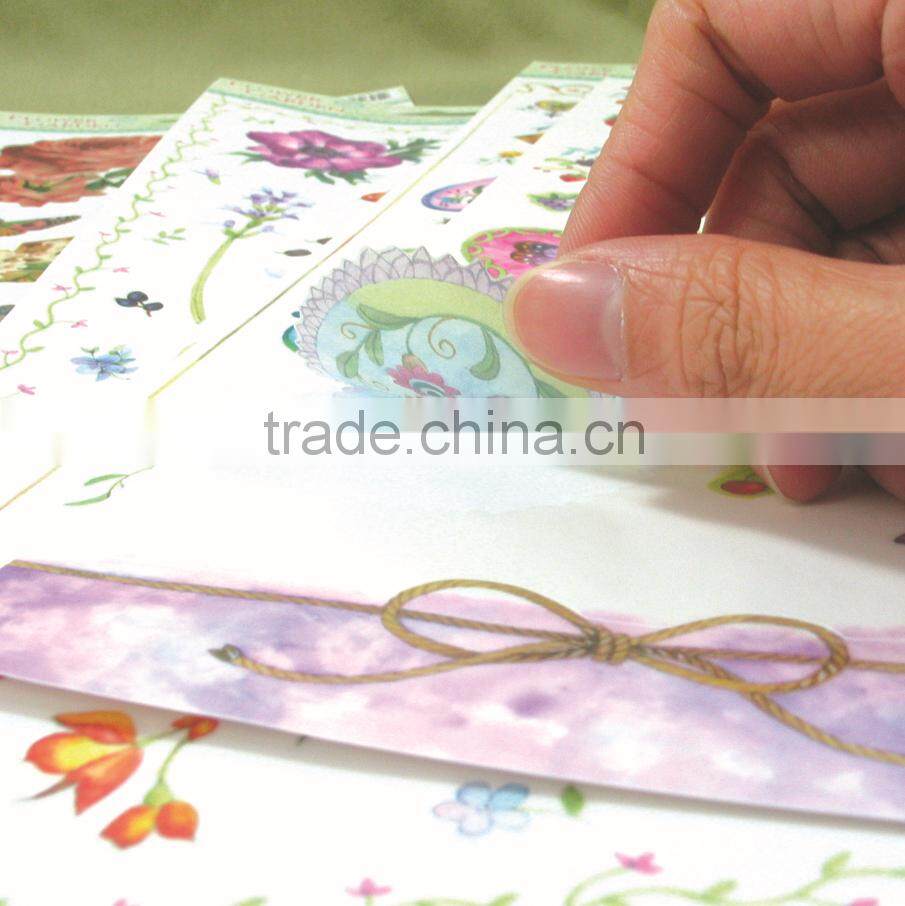 Custom pvc butter paper Vellum Sticker