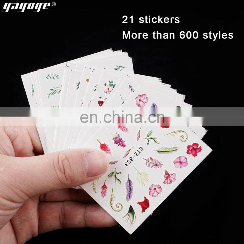 Gel Polish Temporary Tattoo Sticker Body Nail Patch 3D Stickers Art
