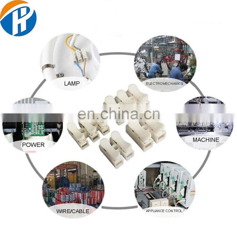 High quality Plastic Flame 2 Pin Pressure Quick wire Connector Terminal