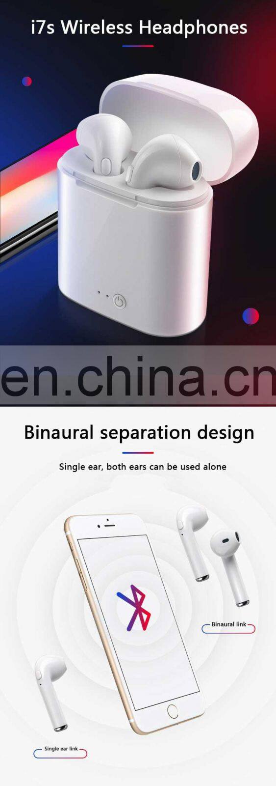 New arrivals 2021 amazon earphones bt wireless tws i7s/i9s/i11