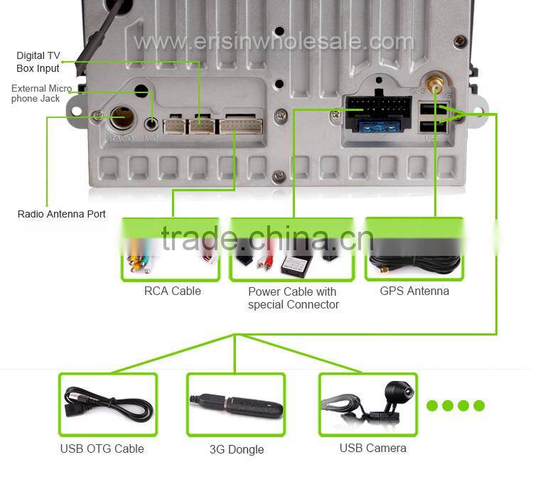 Erisin ES2802V 8" Jetta Tiguan Car Media System with GPS 3G WiFi