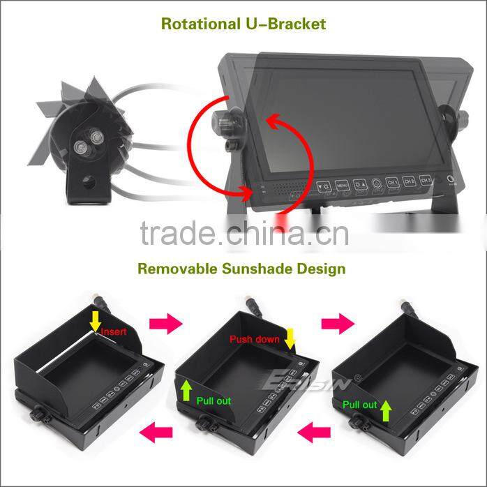 Erisin ES322 7" Car TFT LCD Monitor with 2 Video Audio Input