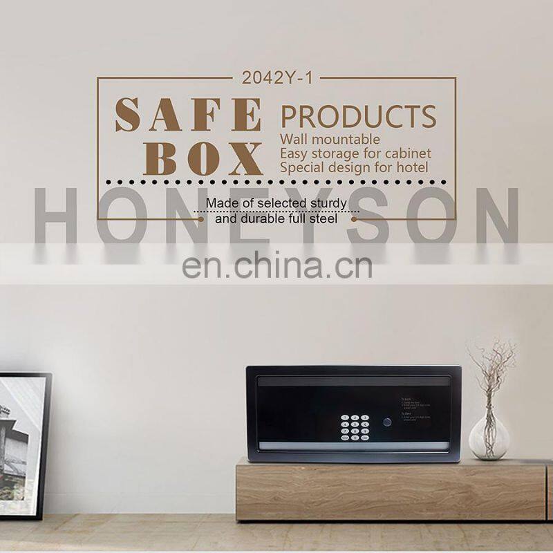 Honeyson new hotel supplies wall mounted electronic guest room safe box