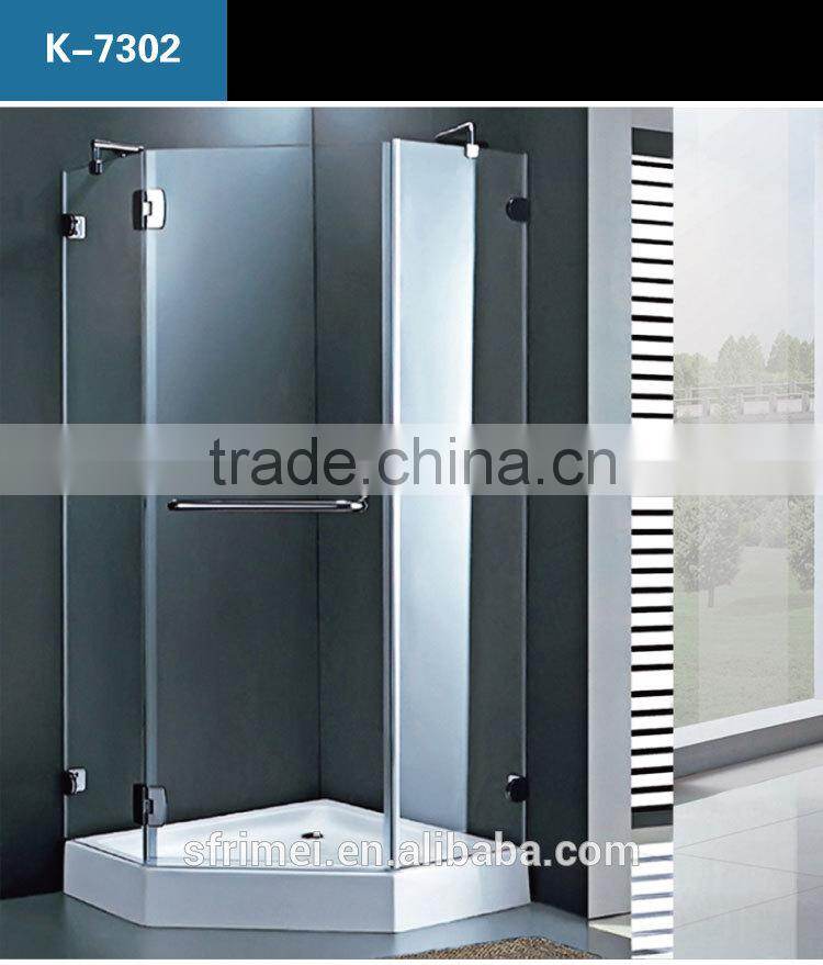 6mm Tempered Glass Diamond Tray Acrylic Frameless Shower Room From China