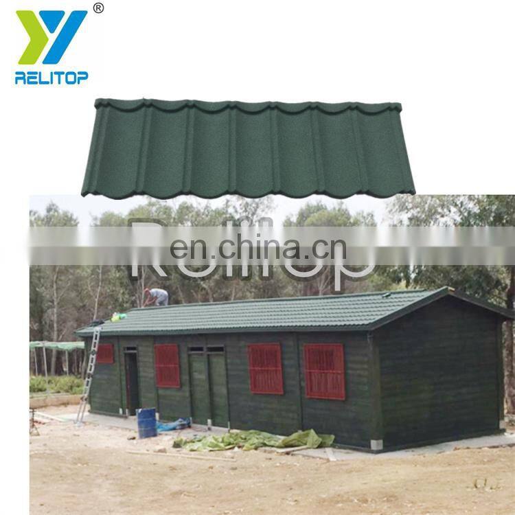 Custom-made Storm Resistant Old Metal Roofing Renovation Material  Stone Coated Steel In Cantonment House Bivouac House Roof