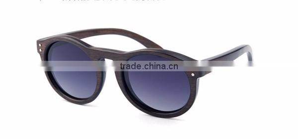 men new style Free custom laser logo handmade REVO polarized full rim polarized wooden round sunglasses eyewear with rivet