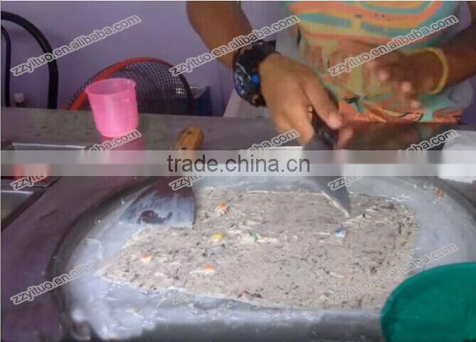 Factory Supply Flat Big Pan Fry Ice Cream Machine with Low Price
