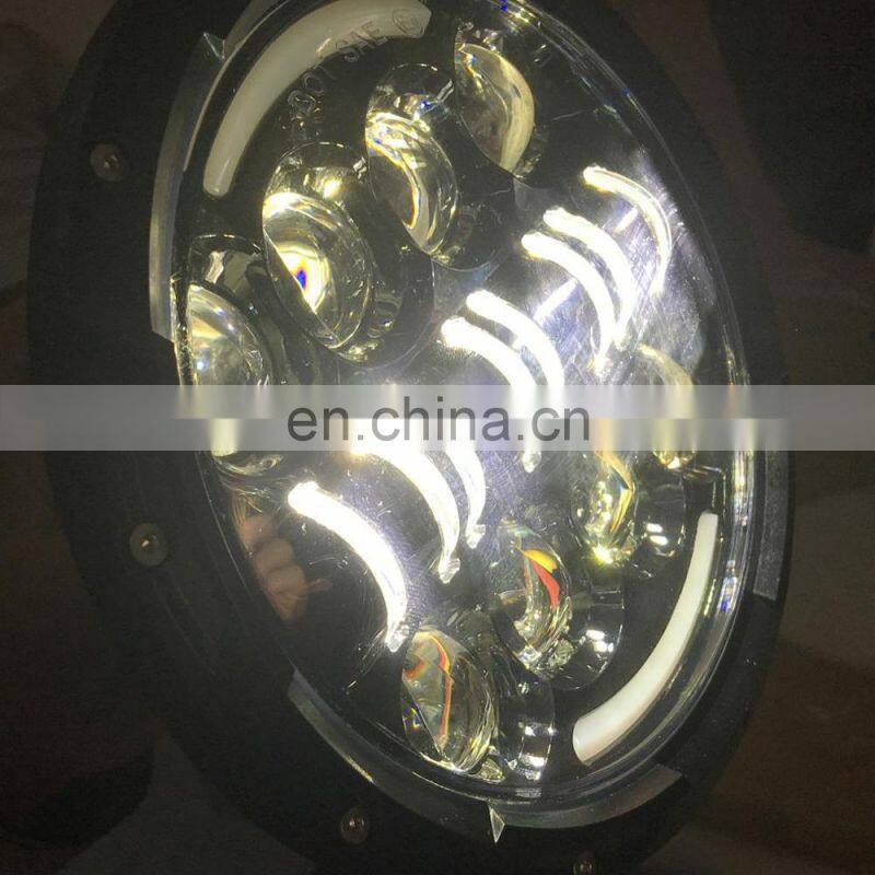 car lights led headlight with halo ring for jeep jk led head lamp