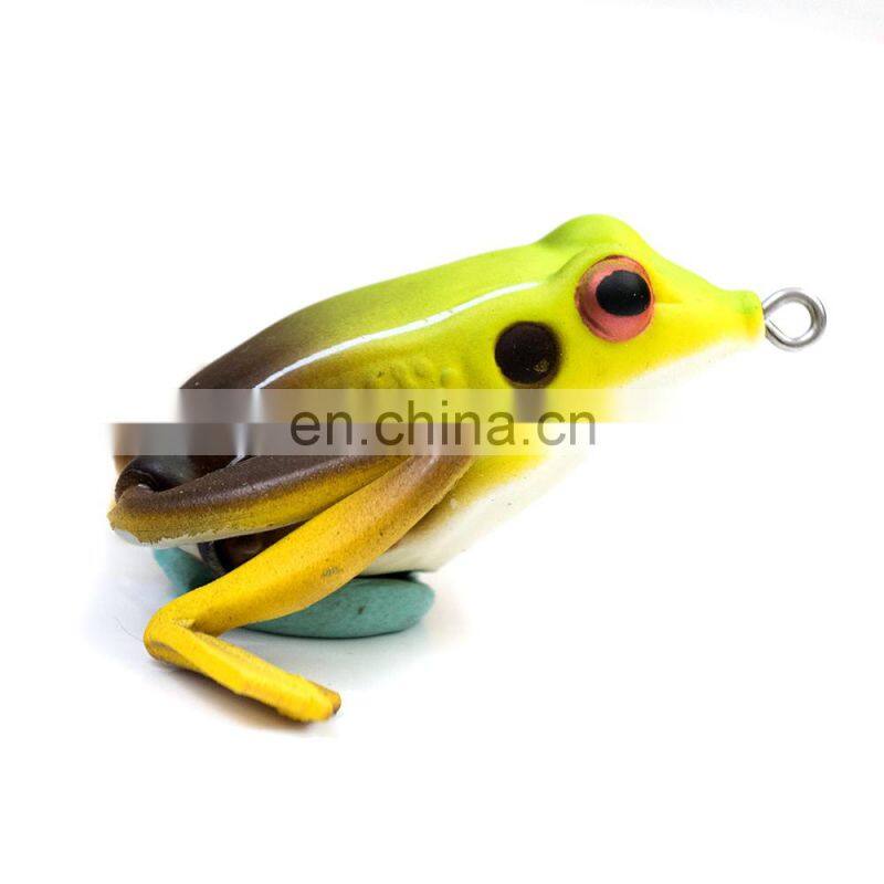 JOHNCOO Quality Kopper Artificial Bait Fishing Lure Soft Frog Lure 50mm 11g Frog Soft Plastic Snakehead Lure Simulation
