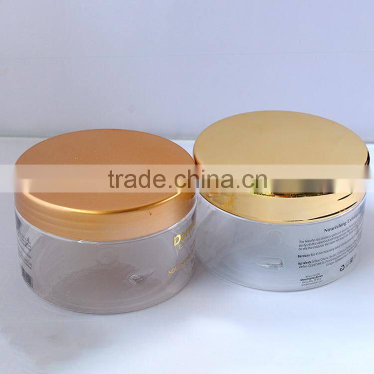 Green color PET 150g Facel Mask Cream Jar