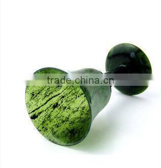 Antique Chinese small wine cup/goblet made by green jade