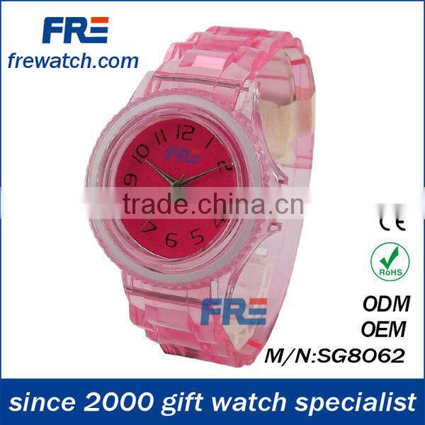 Nice popular fashion ladies quartz plastic wrist watch