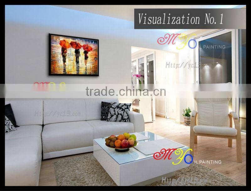 100%handmade beautiful knife oil painting