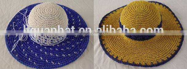 fashion design crochet paper hat / dress hat / summer hat