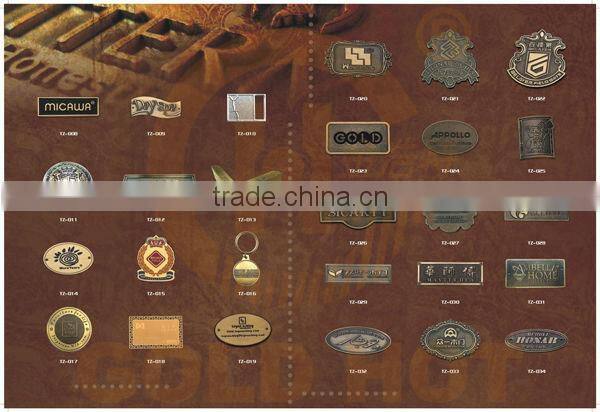 High Quality custom metal hang tag with letters Accept Paypal