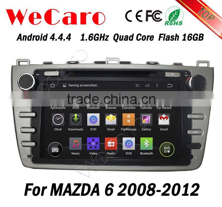 Wecaro WC-MZ8001 android 4.4.4 car gps navigation for mazda 6 car dvd android 2008 - 2012 3G wifi playstore