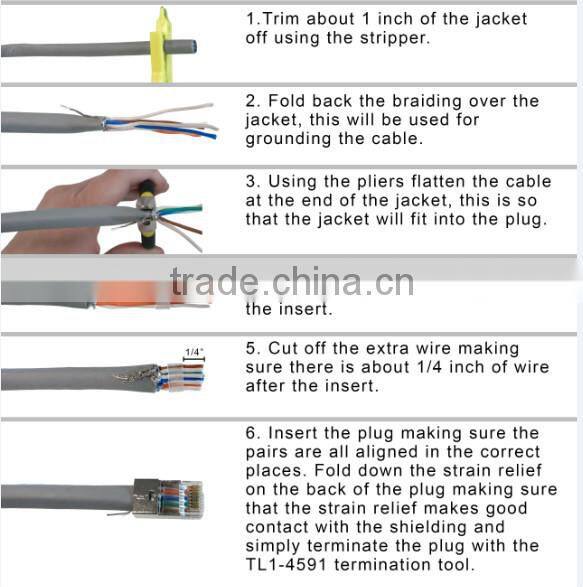 CAT 7 RJ45 plug 8P8C Shielded