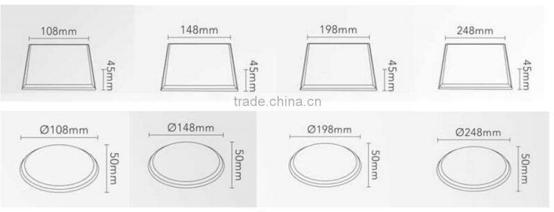 Manufacturer Fancy Round Square recessed led office panel lighting 6W-24W