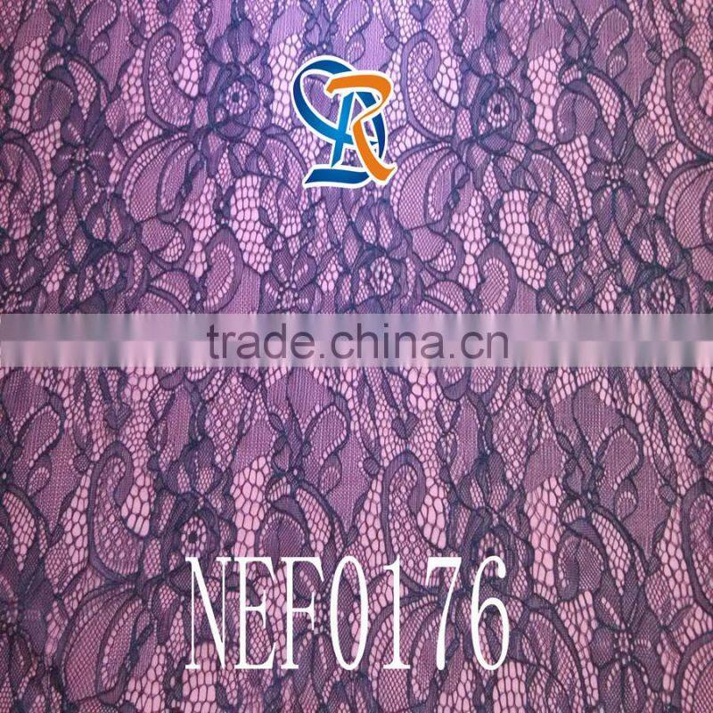 2016 Fujian Fuzhou Grand Slam 3cm Knitted Mesh White Elastic Nylon Spandex nigerian african cord lace