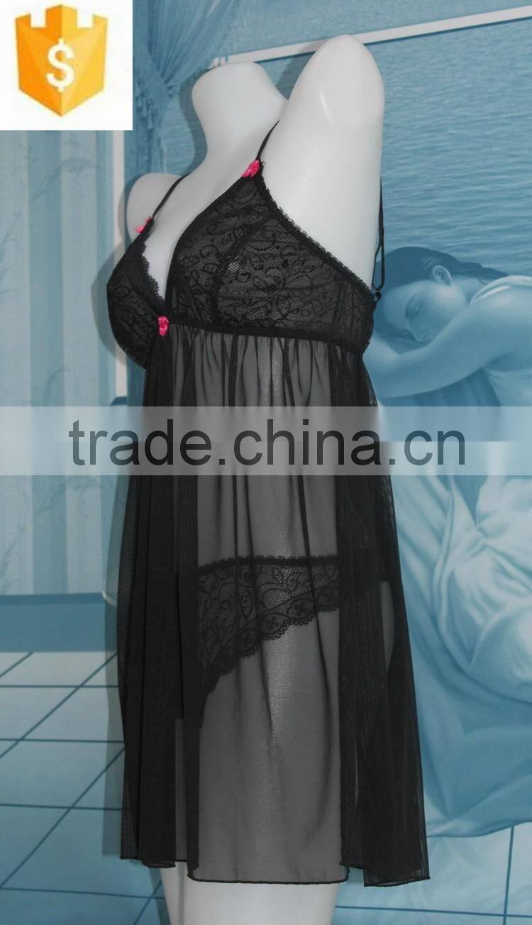 sex polyamide babydools lingerie, hot fashionable women nightwear
