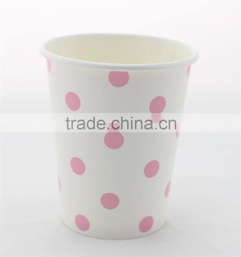 2015 Special Products Hot&Cold Drinking Polka Dot Tissue Paper Cup