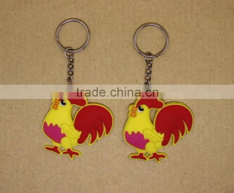 Fashion style custom logo promotional rubber keychain