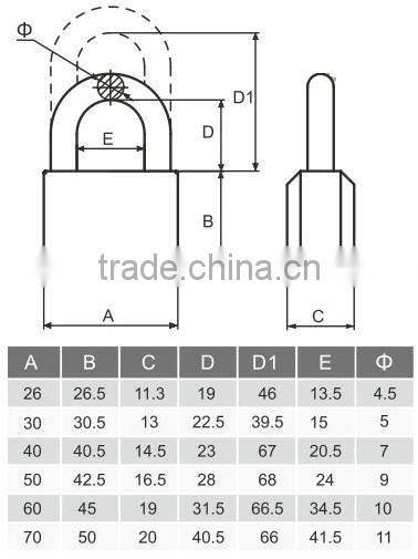 Pin Cylinder Square Solid Brass Padlock Manufacture
