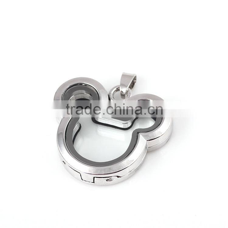 Little Rat Floating Locket Silver Pendant Alloy Floating Locket Pendants Floating Locket Charms
