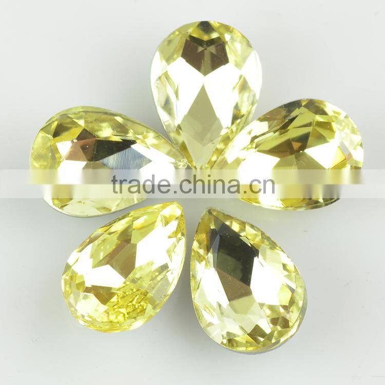 Best quality and price Pearshape strass stone, crystal beads for clothing