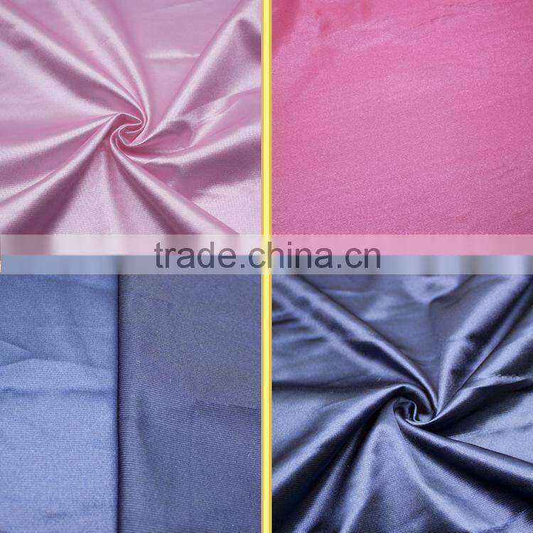 Stretchable glitter 95%ploy 5% spandex satin fabric