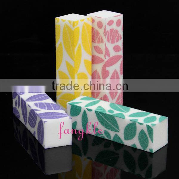flower printing nail buffer block