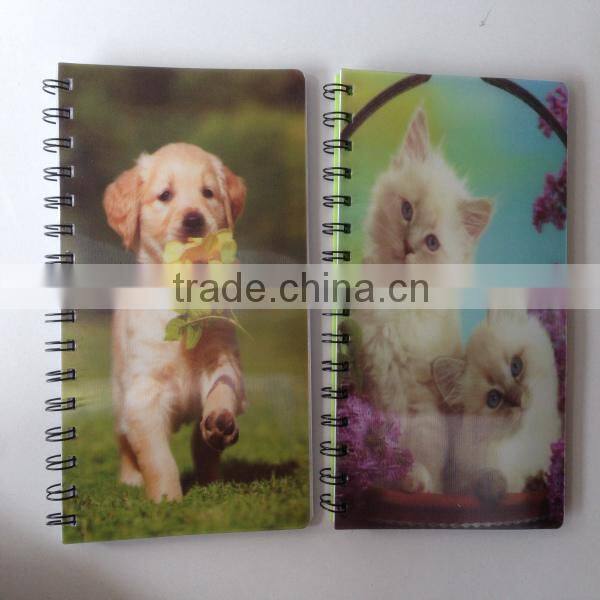wires colored pages 3D plastic cover notebook