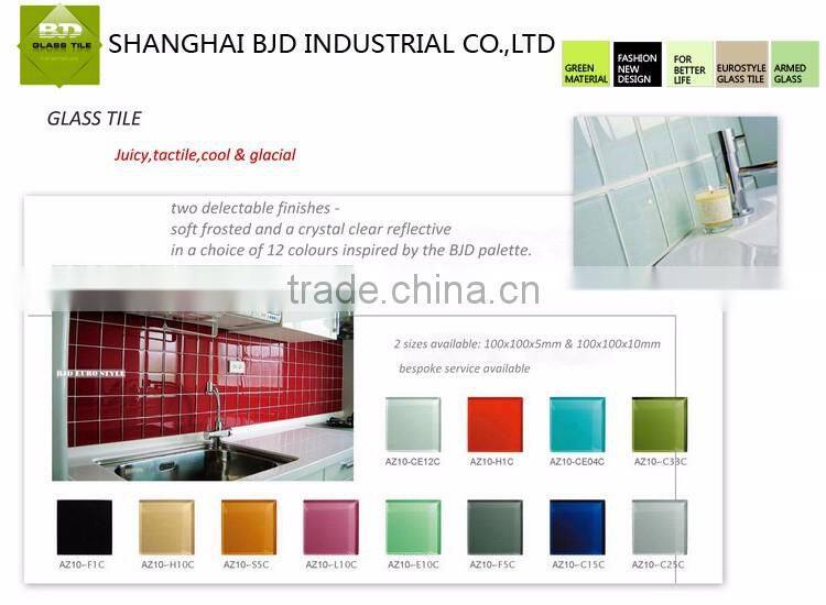 10x10 red glitter crystal clear glass mosaic tile for kitchen