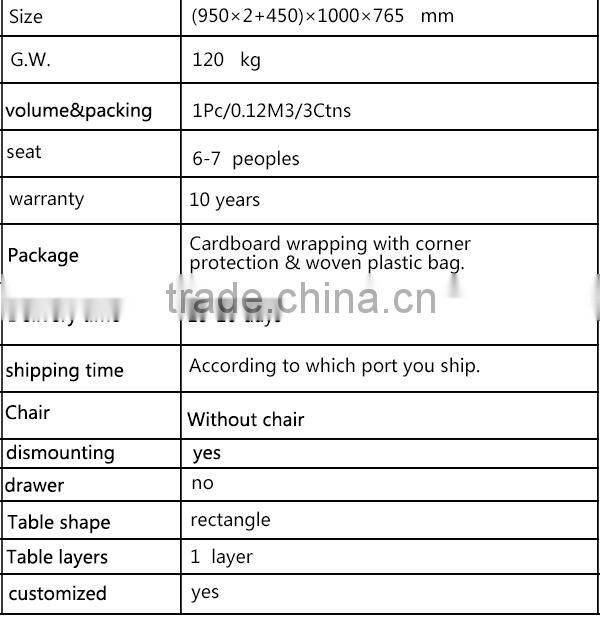 temper glass dining room tables(ST-026B)