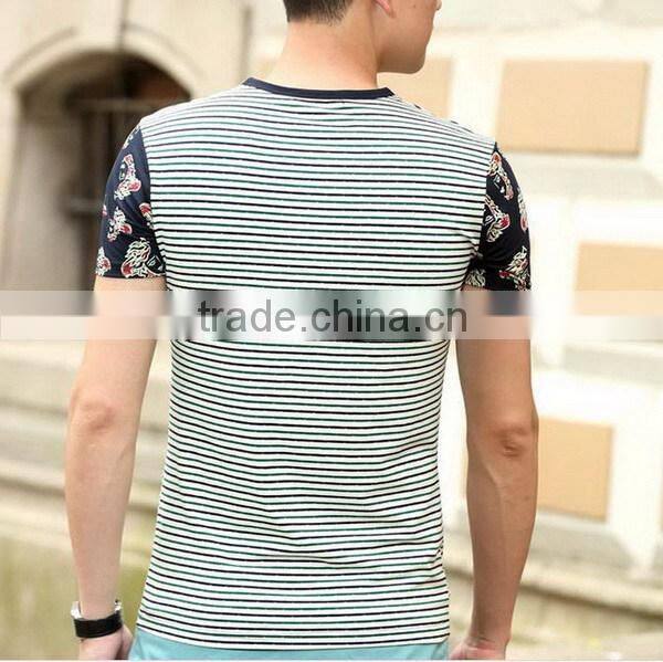 Top level new arrival short sleeve stripe polo men