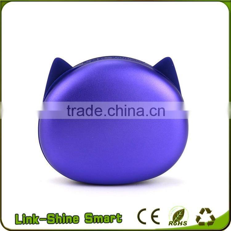 High capacity cartoon cute power banks 4500mah charger with double usb output