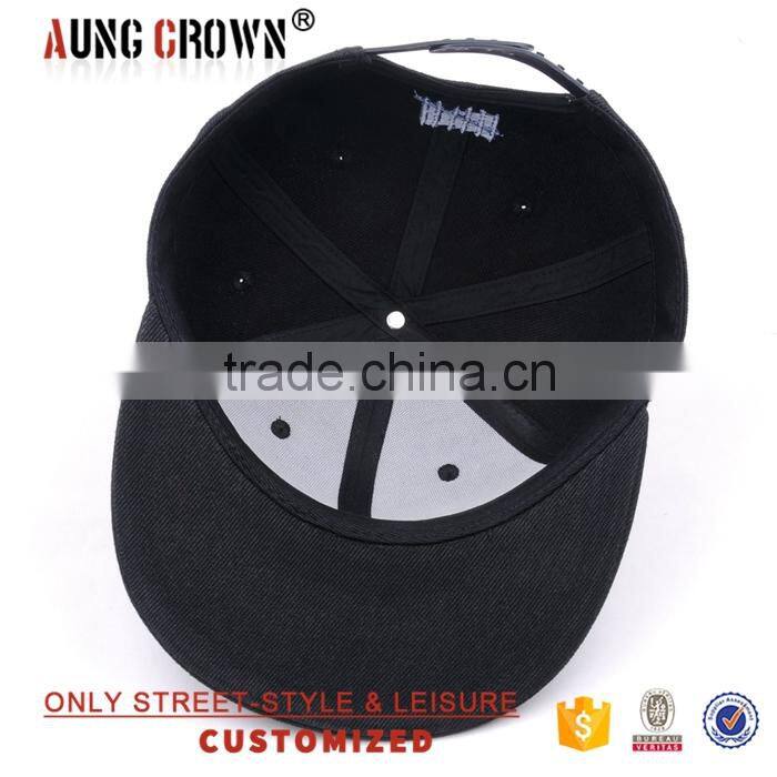 Customized flat brim embroidery designer snap back caps