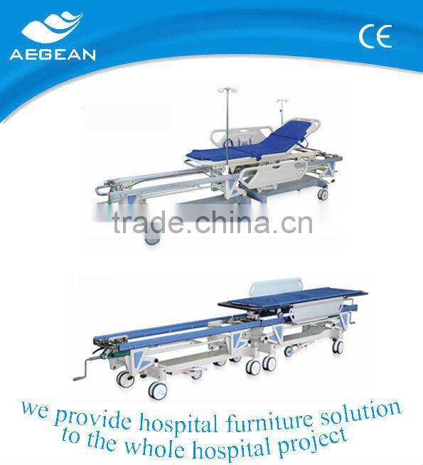 AG-HS005 CE approved hospital furniture transfer stretcher xiehe lock