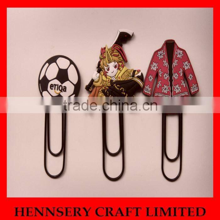 Cute cartoon silicone animal metal butterfly paper clip for clipboard