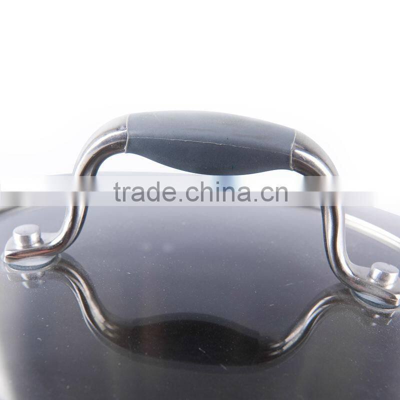 Stainless steel korean wok with glass lid