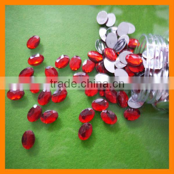 Ruby Oval Loose Rhinestone For Wedding Decoration
