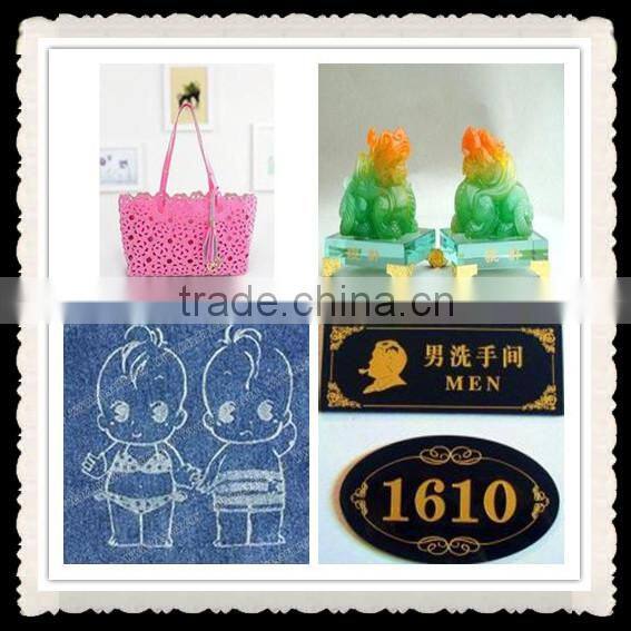 Professional Acrylic paper leather pvc cardboard advertisement cutter co2 laser cutting & engraving machine QL-1410