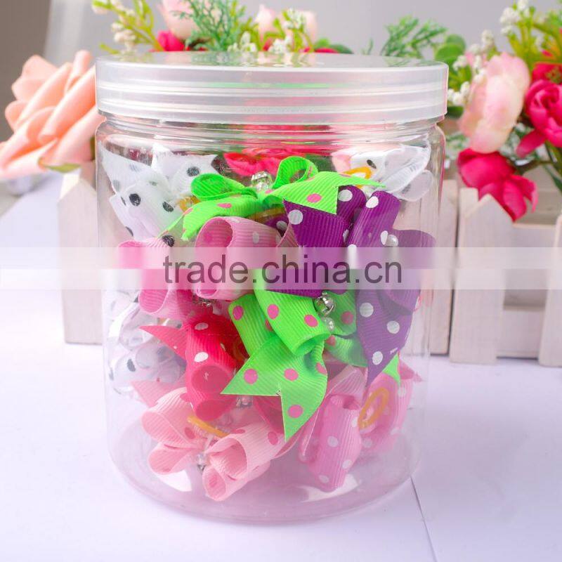 Wholesale Pet Groomings Polka Dots Cheap Bow Ties With Rubber Bands