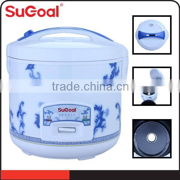 Attracitve flower pattern non-stick aluninum inner pot commercial rice cooker